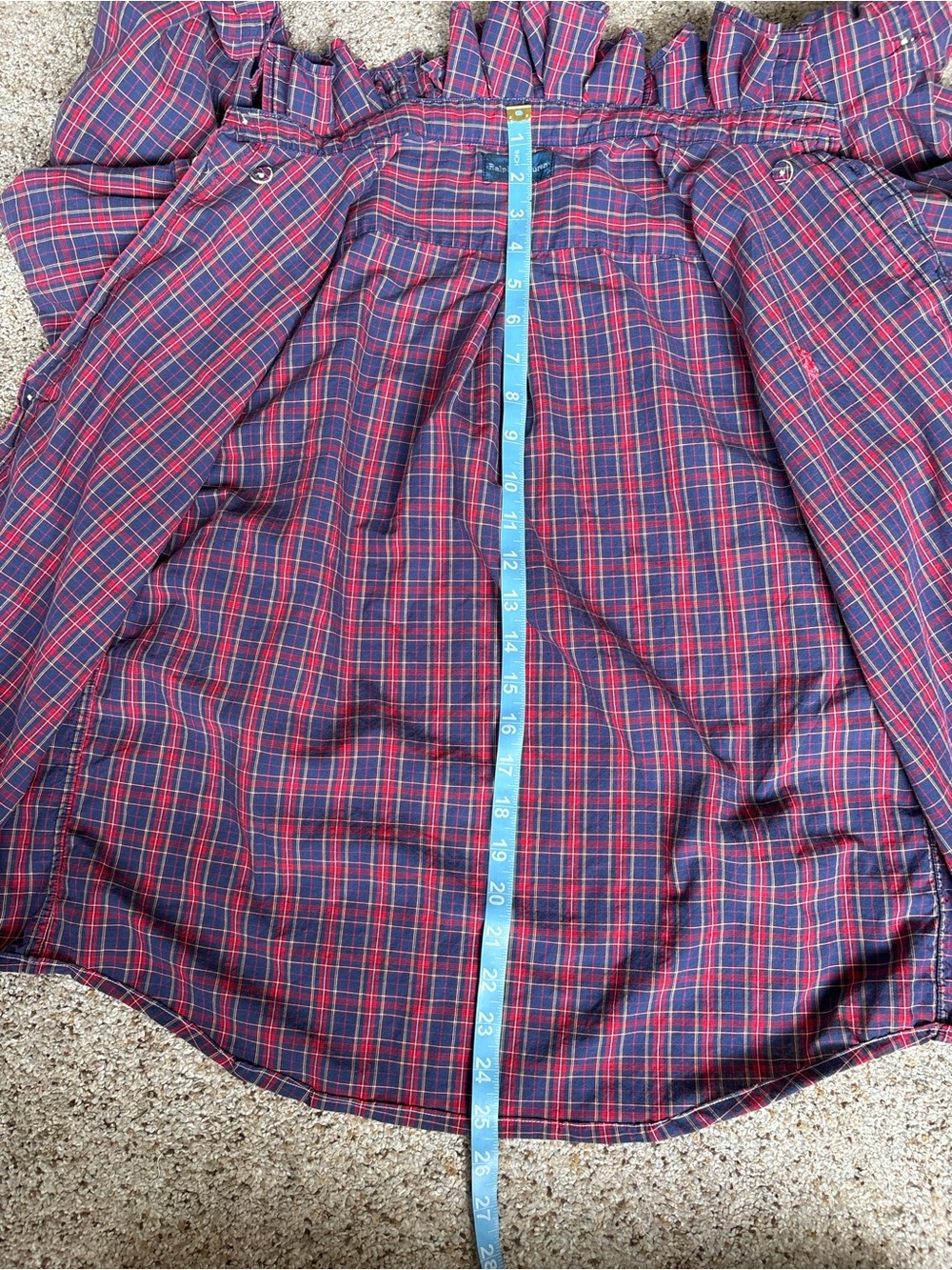 Reworked Ralph Lauren red+blue plaid size small - Picture 12 of 15